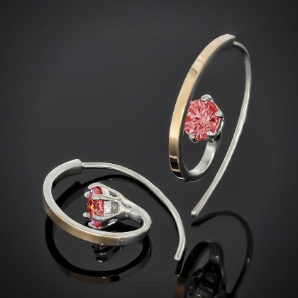 Сережки 660 гранат Rh Timofeev