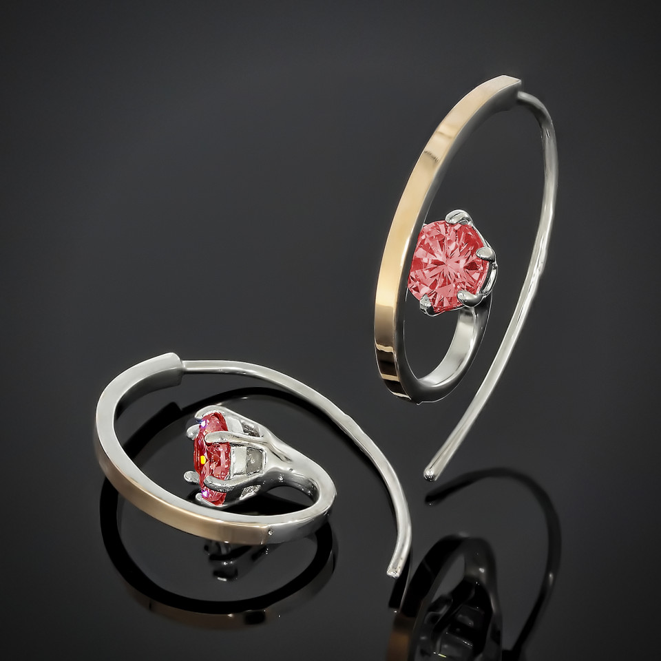 Сережки 660 гранат Rh Timofeev