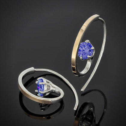 Сережки 660 альпініт синій Rh Timofeev