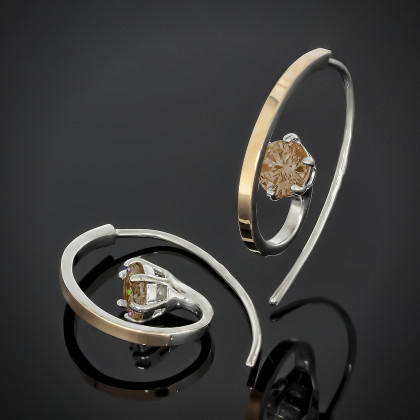 Сережки 660(2) султаніт Rh Timofeev