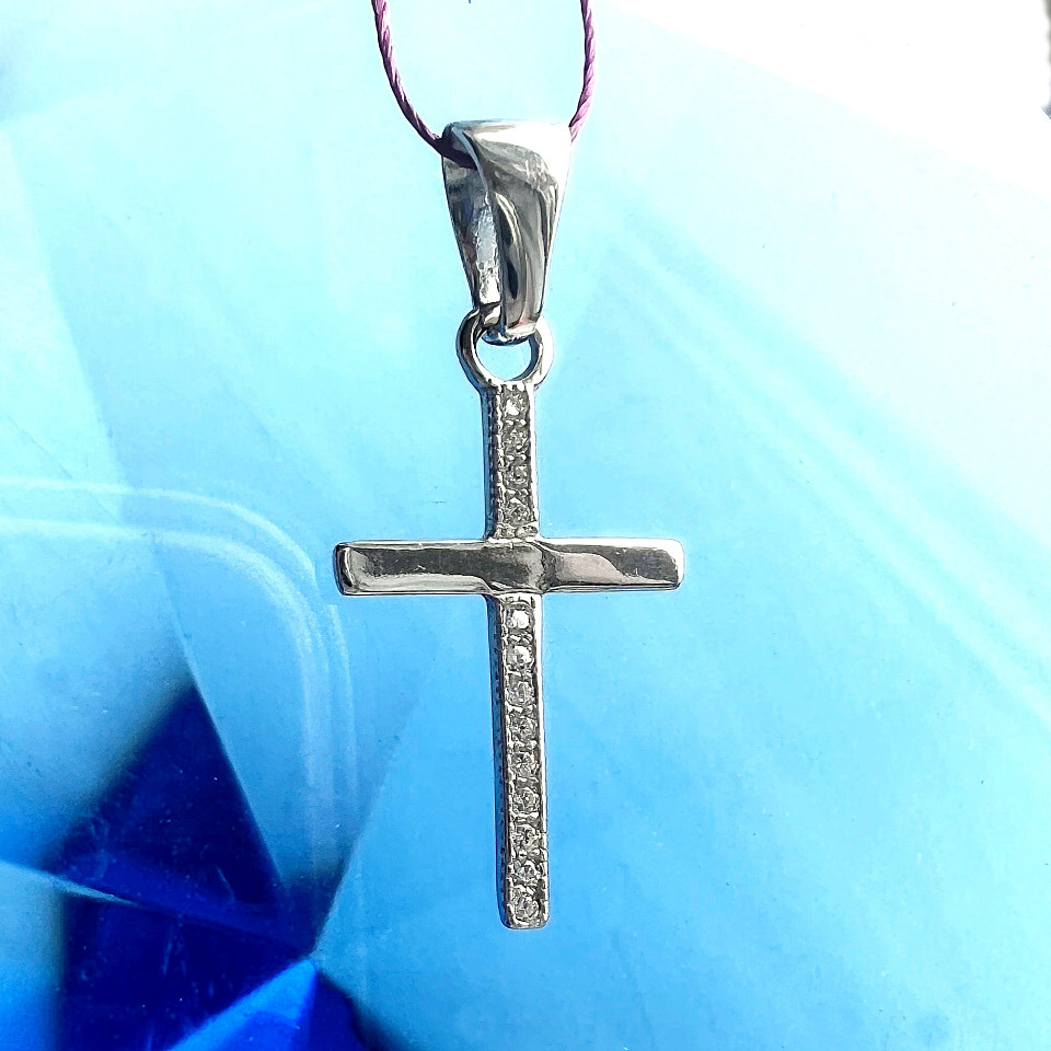 Хрест 023(2) цирконій білий Rh Timofeev