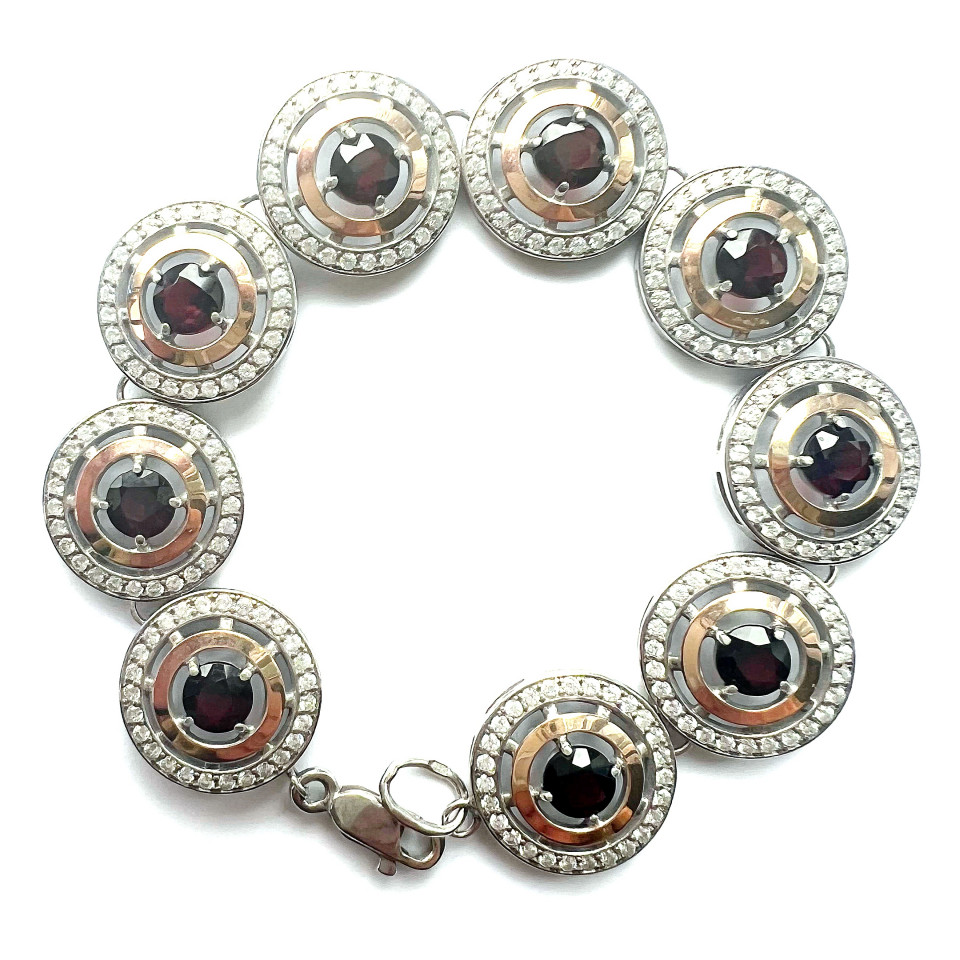 Браслет 182 гранат Rh Timofeev