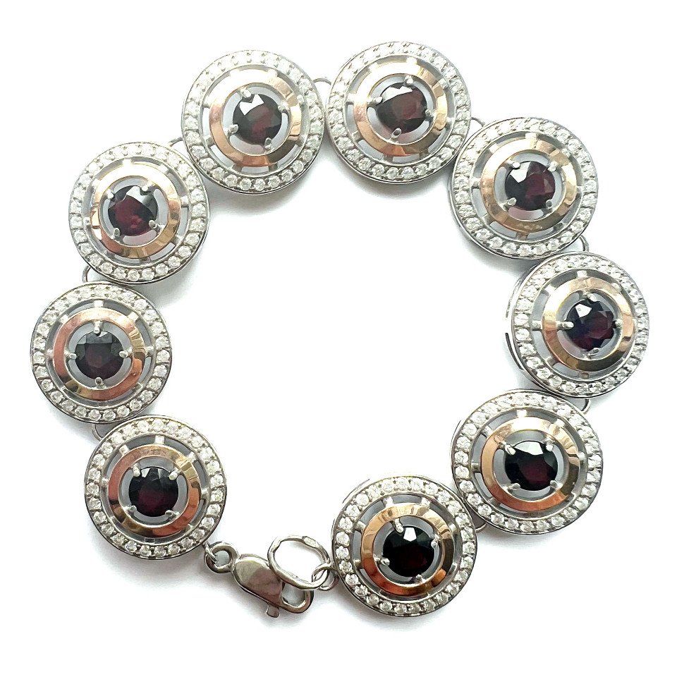 Браслет 182 гранат Rh Timofeev