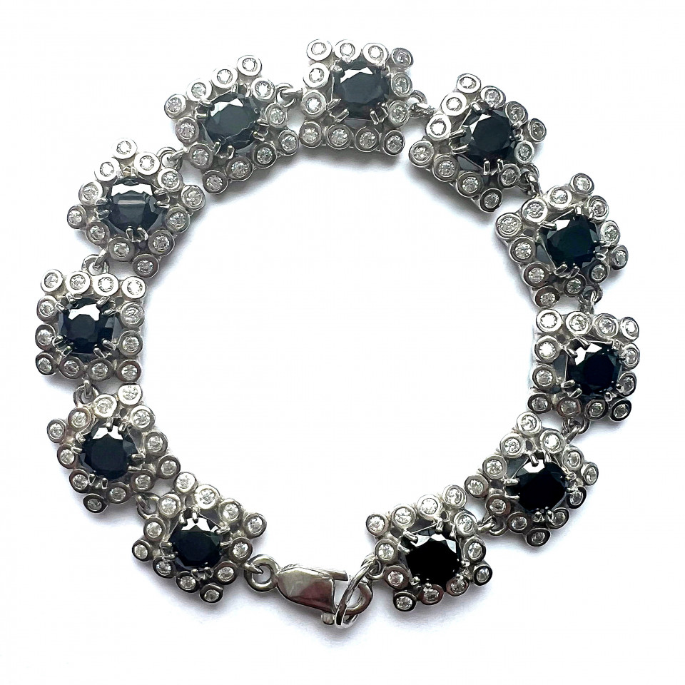 Браслет 646 цирконій чорний Rh Timofeev