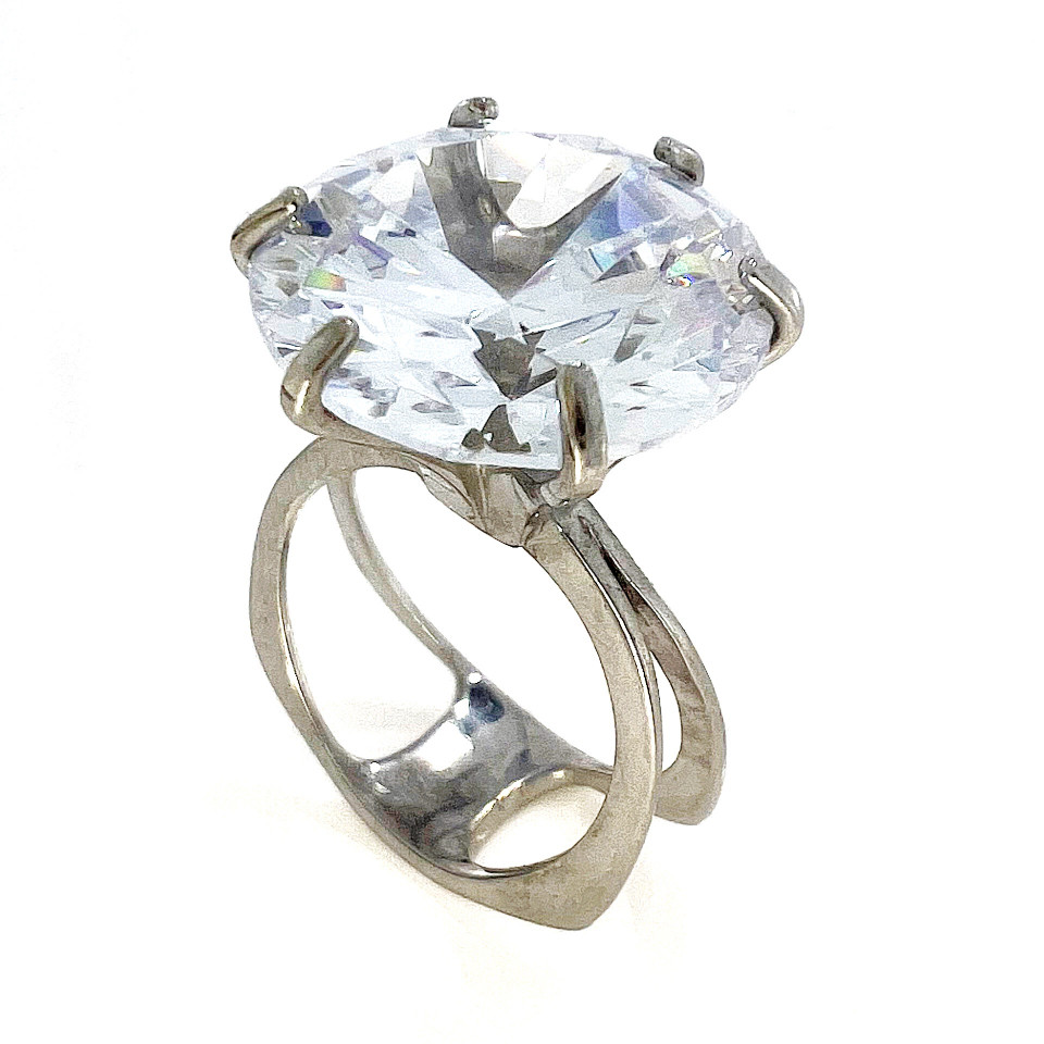 Перстень 1011цирконій білий Rh Timofeev