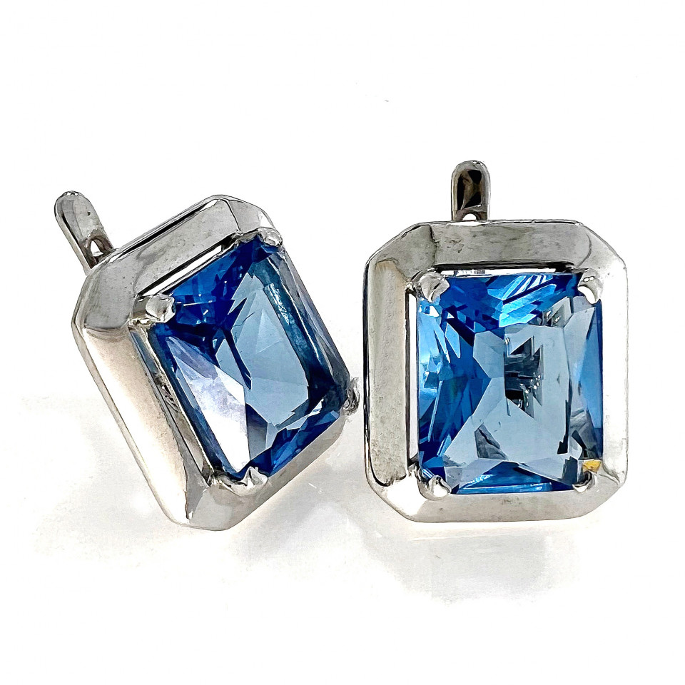 Сережки 617 альпініт блакитний Rh Timofeev