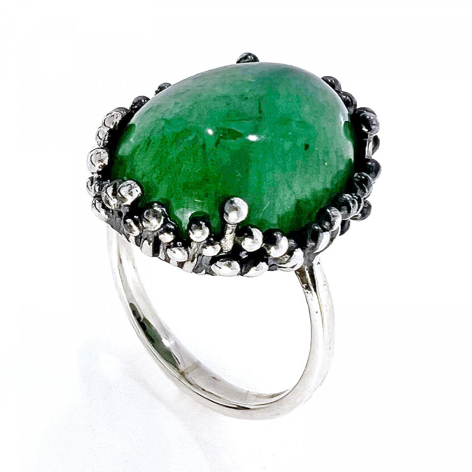 Перстень 837 авантюрин зелений Timofeev