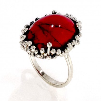 Перстень 837 корал імітація Timofeev