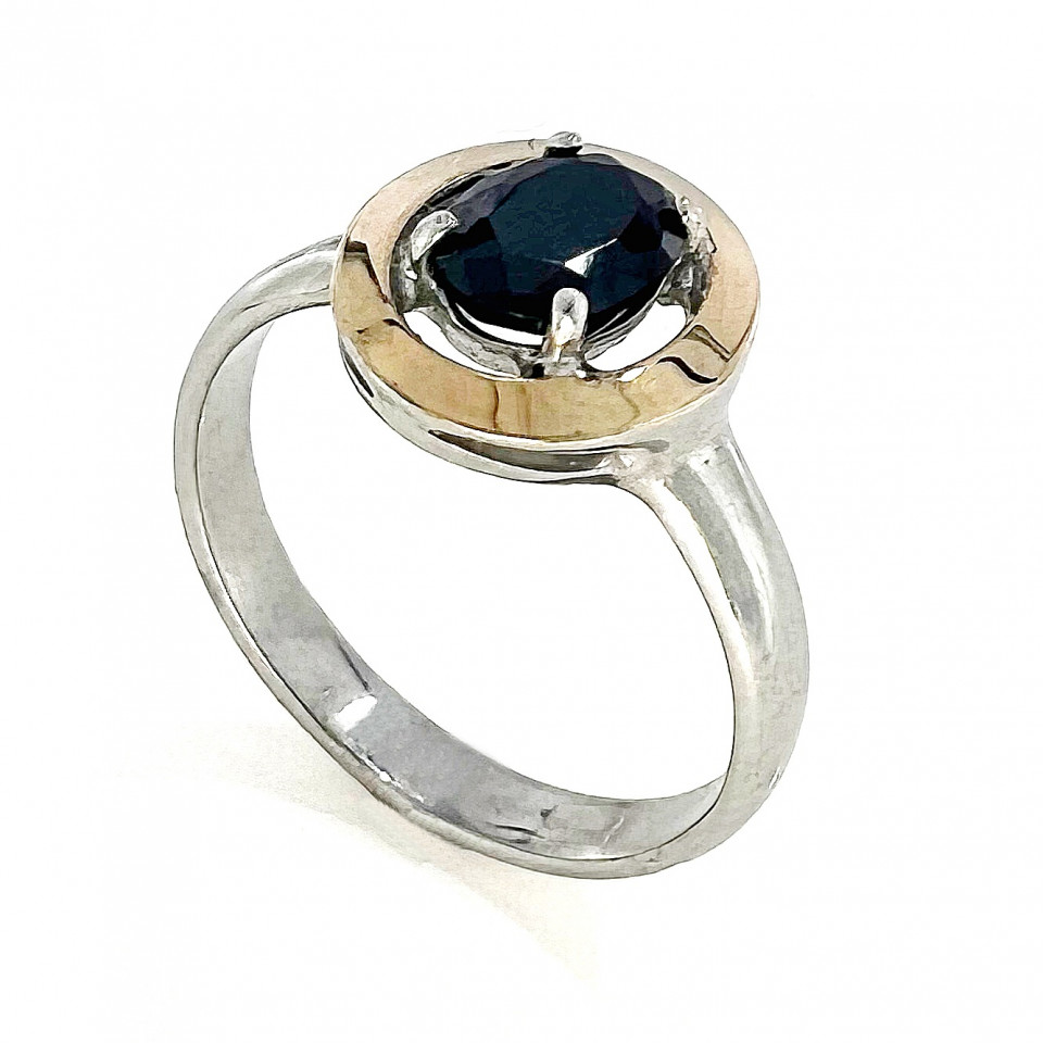 Перстень 605 цирконій чорний Rh Timofeev