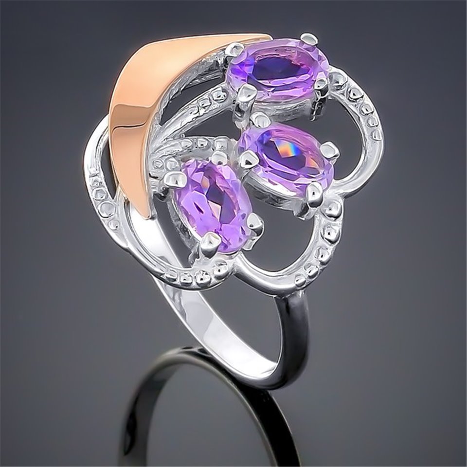 Перстень 263 аметист Rh Timofeev