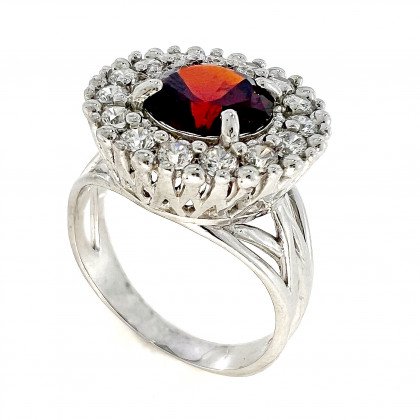 Перстень 611 альпініт гранат Rh Timofeev