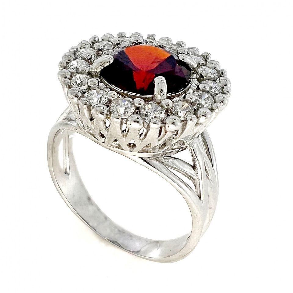 Перстень 611 альпініт гранат Rh Timofeev