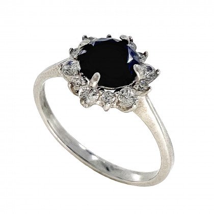 Перстень 622 цирконій чорний Rh Timofeev