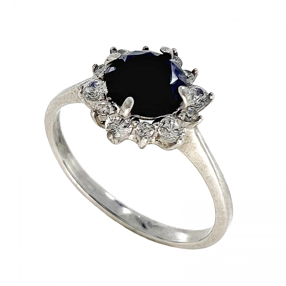 Перстень 622 цирконій чорний Rh Timofeev