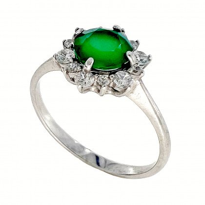 Перстень 622 агат зелений Rh Timofeev