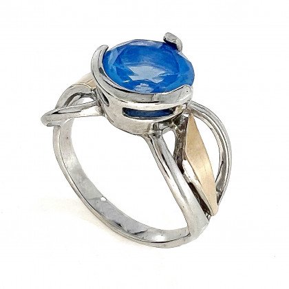 Перстень 645 альпініт молочно блакитний Rh Timofeev