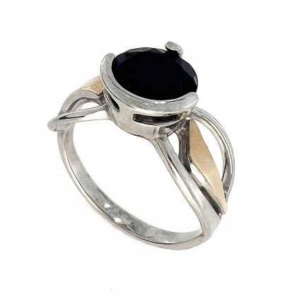 Перстень 645 цирконій чорний Rh Timofeev