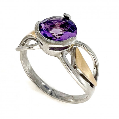 Перстень 645 аметист Rh Timofeev