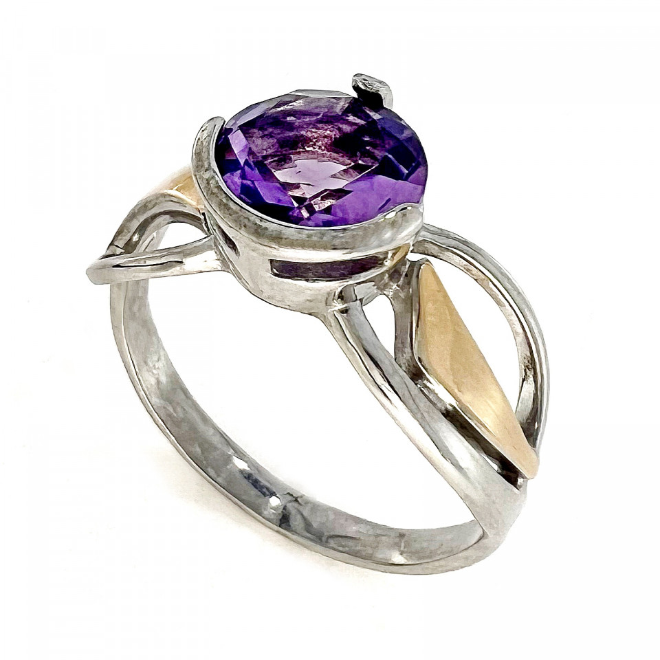 Перстень 645 аметист Rh Timofeev