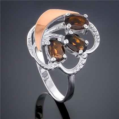 Перстень 263 раухтопаз Rh Timofeev