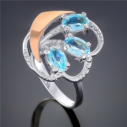 Перстень 263 топаз Rh Timofeev