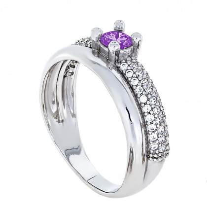 Перстень 831 аметист Rh Timofeev