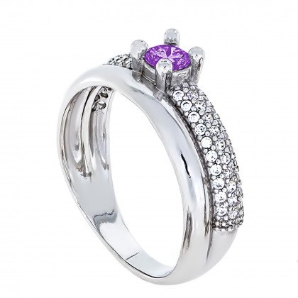 Перстень 831 аметист Rh Timofeev