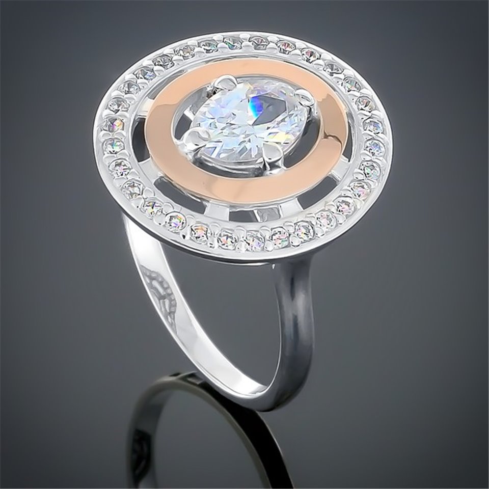 Перстень 272 цирконій білий Rh Timofeev