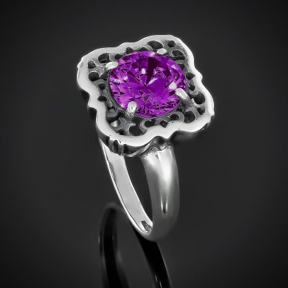 Перстень 610 аметист Rh Timofeev