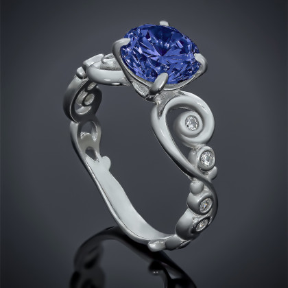 Перстень 560 альпініт синій Rh Timofeev