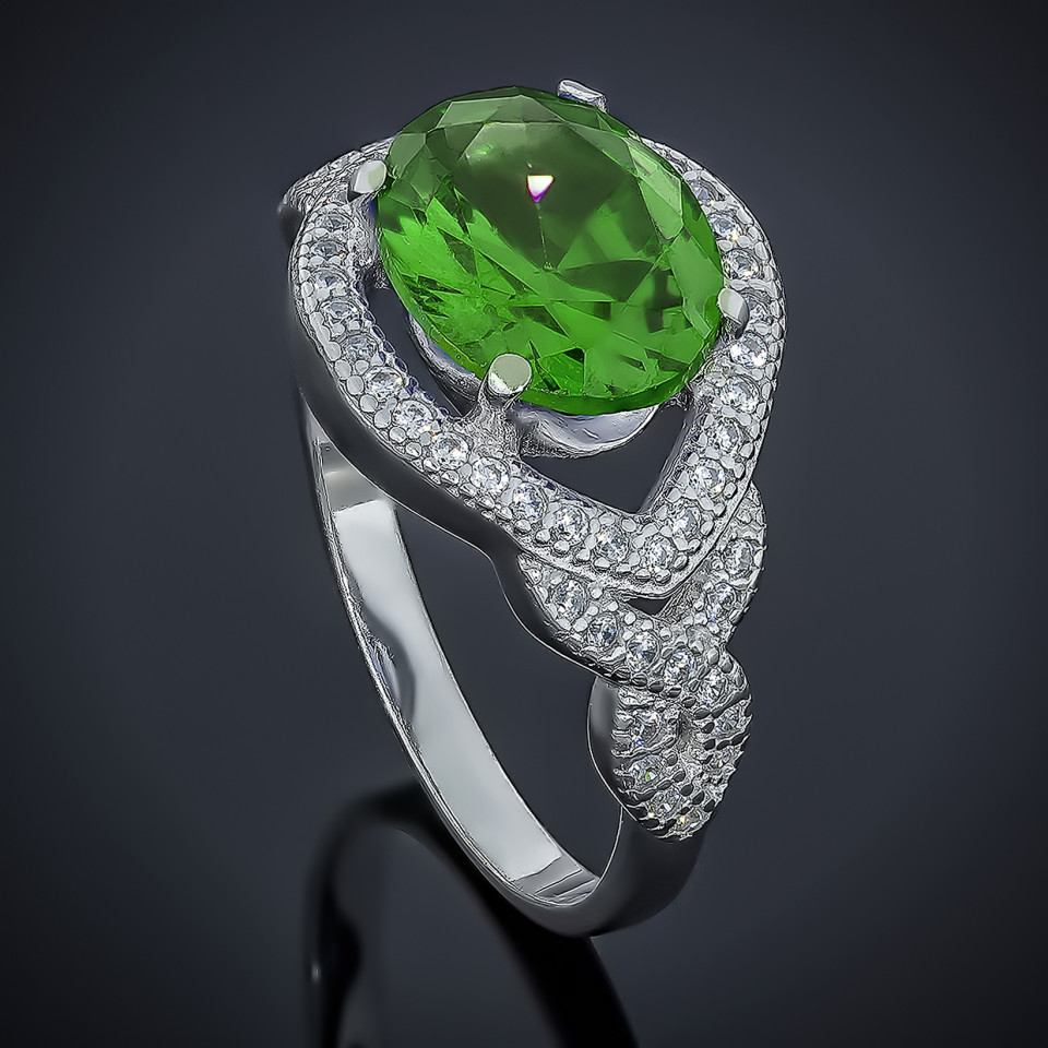 Перстень 553 альпініт зелений Rh Timofeev