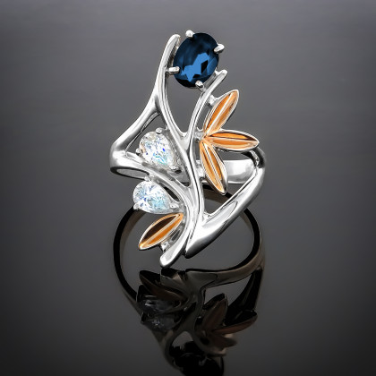 Перстень 49 альпініт синій Rh Timofeev