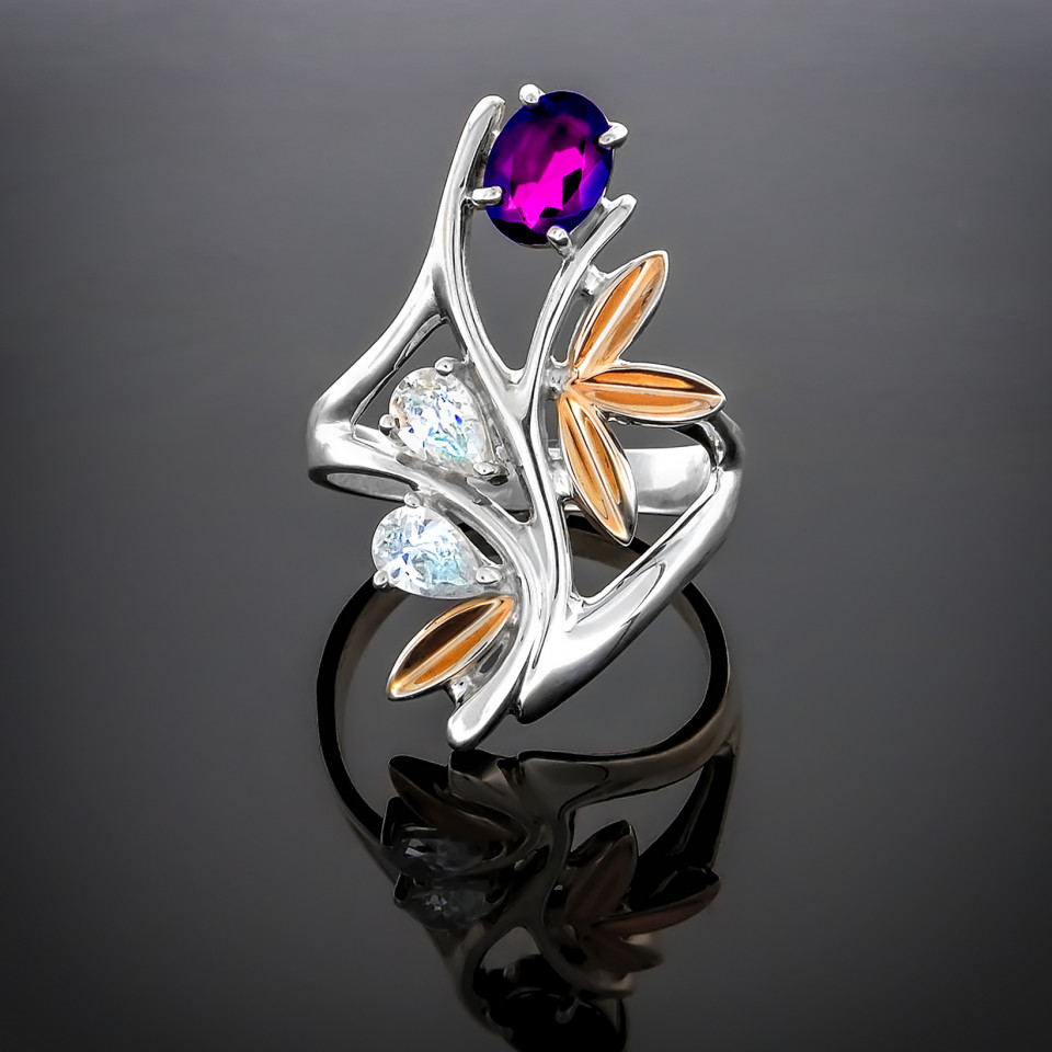 Перстень 49 альпініт сірень Rh Timofeev