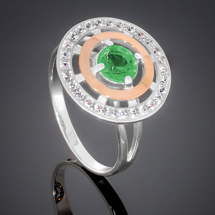 Перстень 182 альпініт смарагд Rh Timofeev