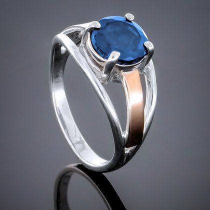 Перстень 202 авантюрин синій Rh Timofeev