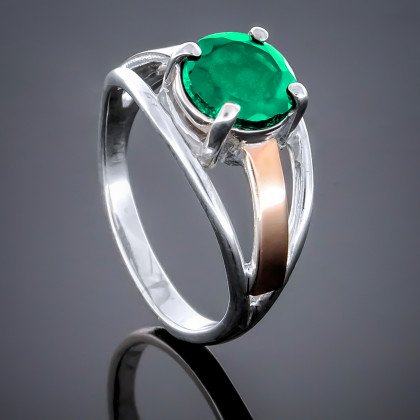 Перстень 202 альпініт смарагд Rh Timofeev