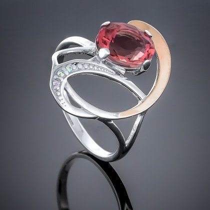 Перстень 210 гранат Rh Timofeev