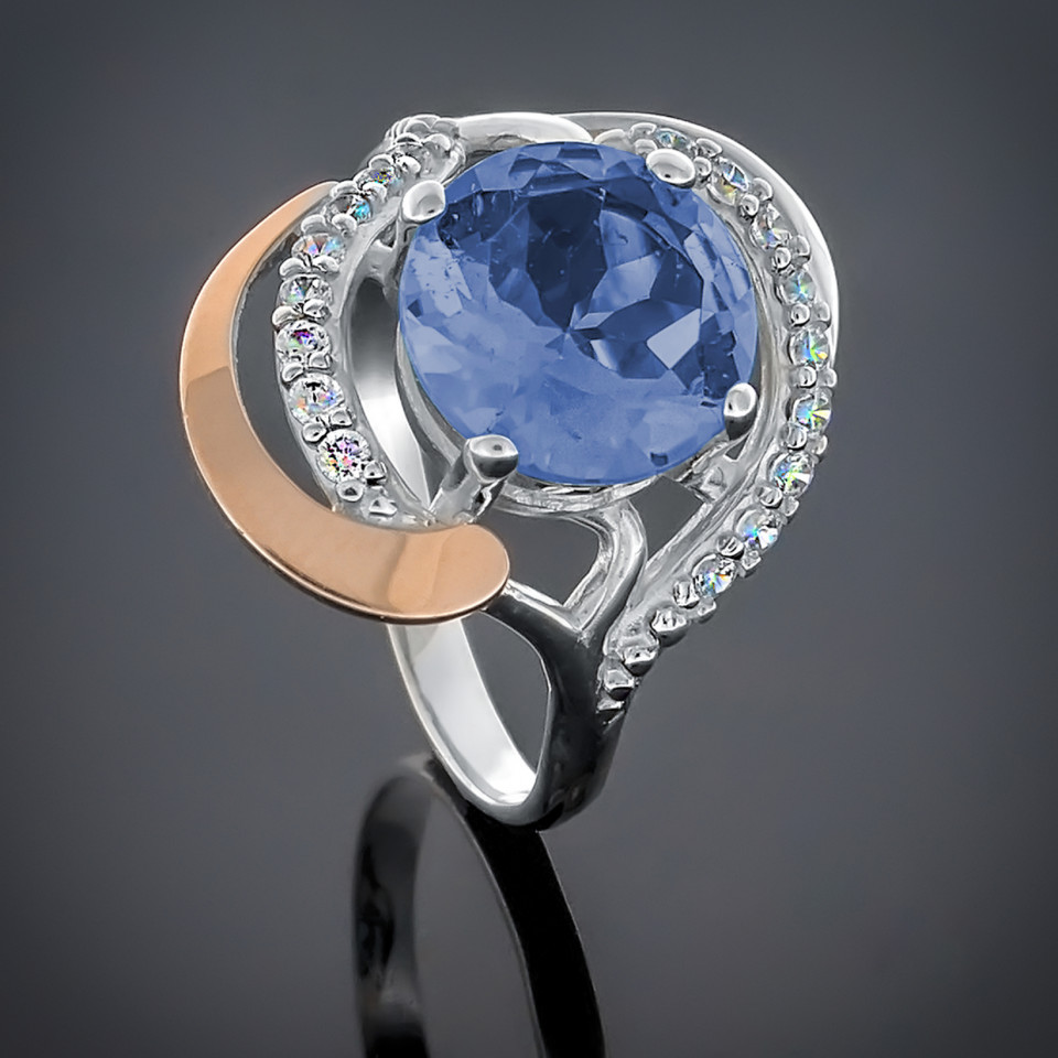 Перстень 301 альпініт синій Rh Timofeev