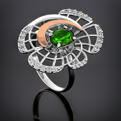 Перстень 339 хризоліт Rh Timofeev