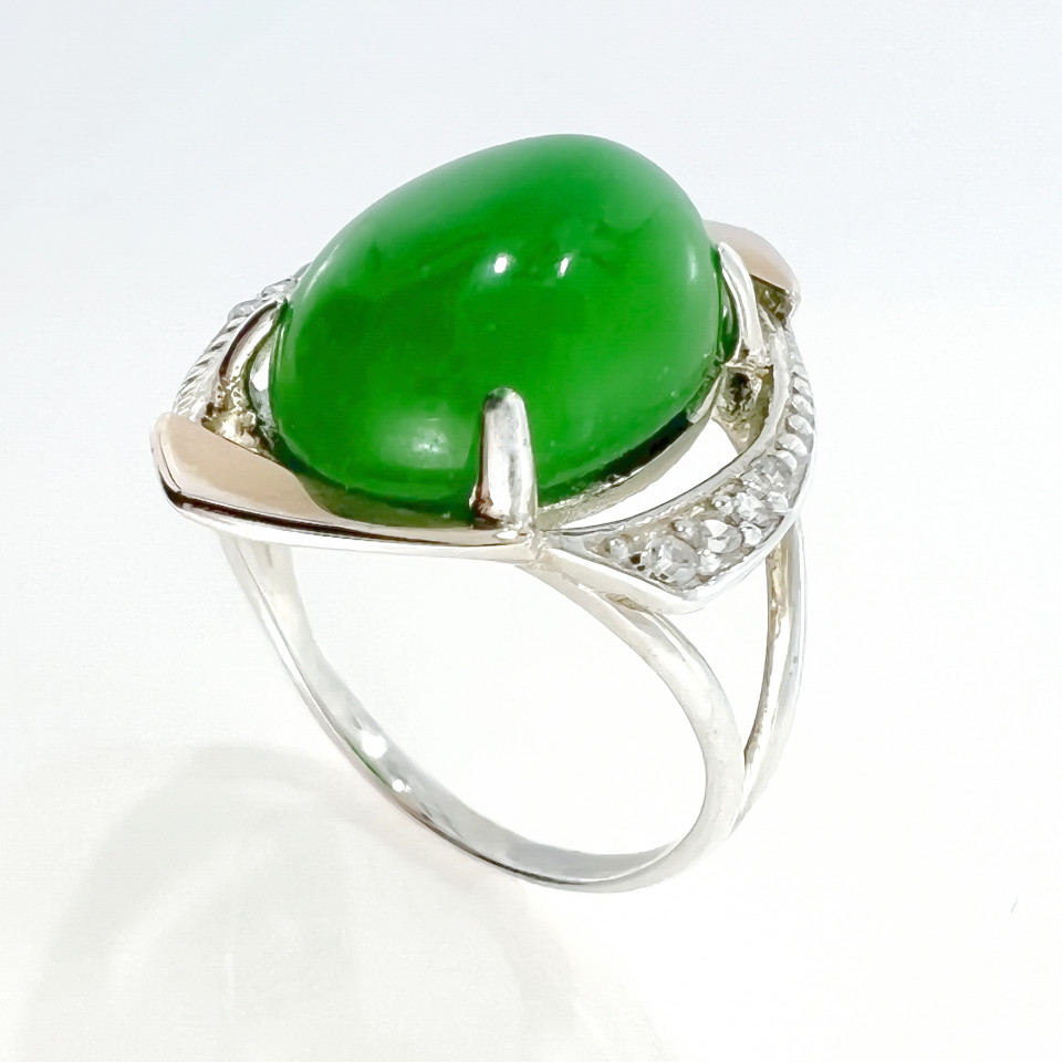 Перстень 207 агат зелений Timofeev