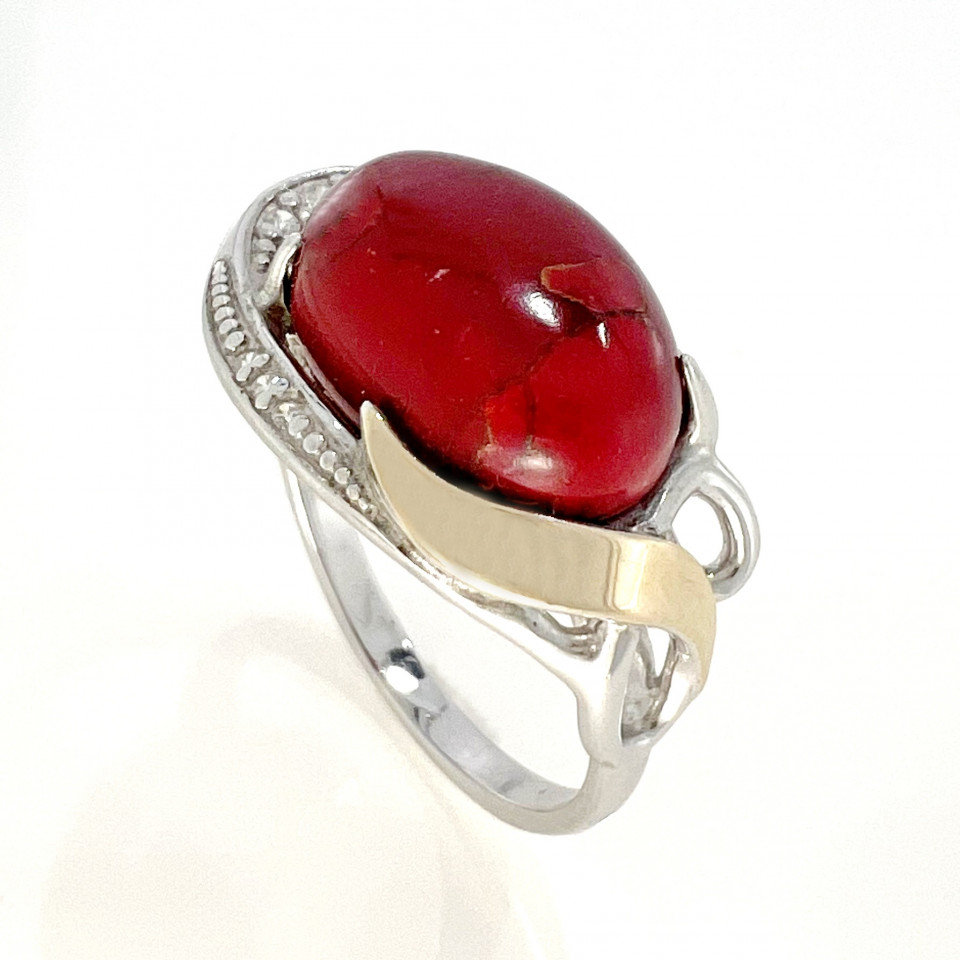 Перстень 277 яшма імітація Rh Timofeev