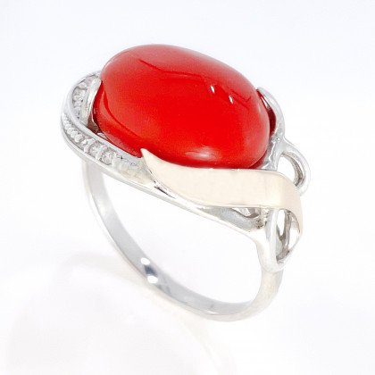 Перстень 277 корал Rh Timofeev