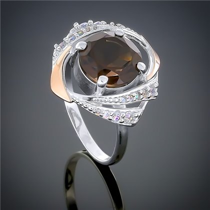 Перстень 298 раухтопаз Rh Timofeev