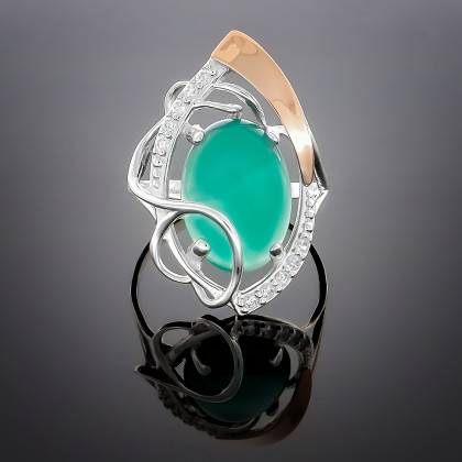 Перстень 309 бірюза імітація Rh Timofeev