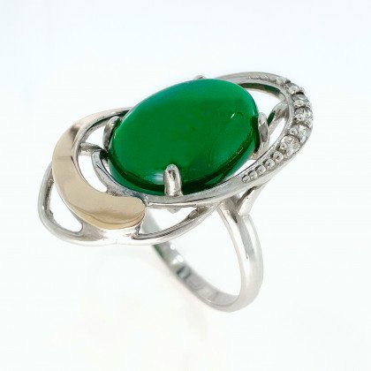 Перстень 313 авантюрин зелений Rh Timofeev