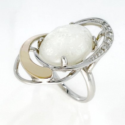 Перстень 313 опал імітація Rh Timofeev