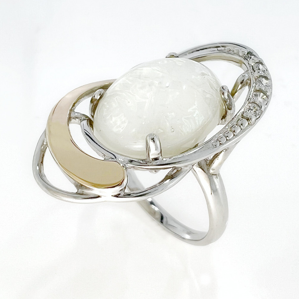 Перстень 313 опал імітація Rh Timofeev