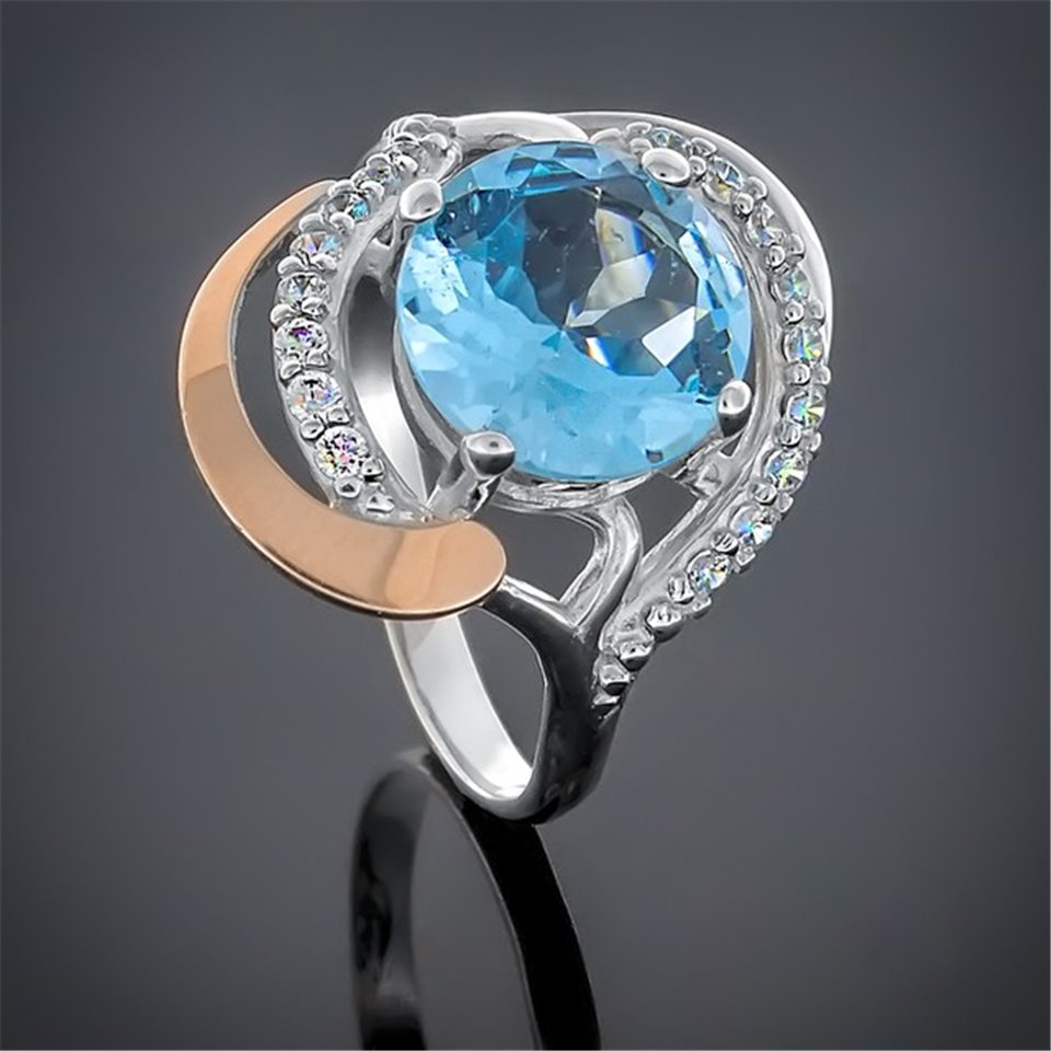 Перстень 301 топаз Rh Timofeev