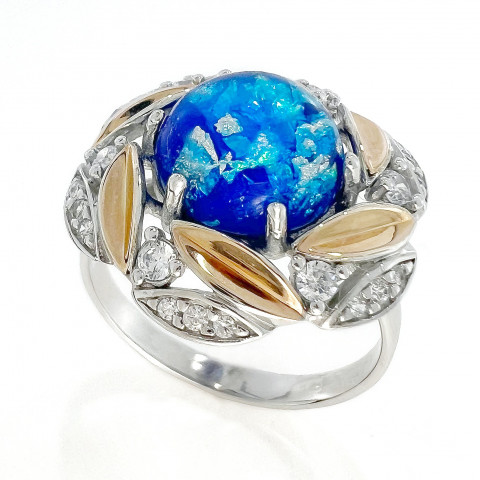 Перстень 425(2) опал чешський імітація Rh Timofeev