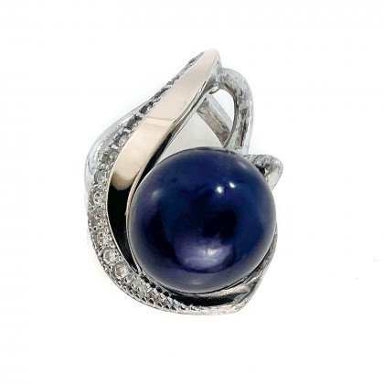 Підвіс 412 перлина чорна Rh Timofeev